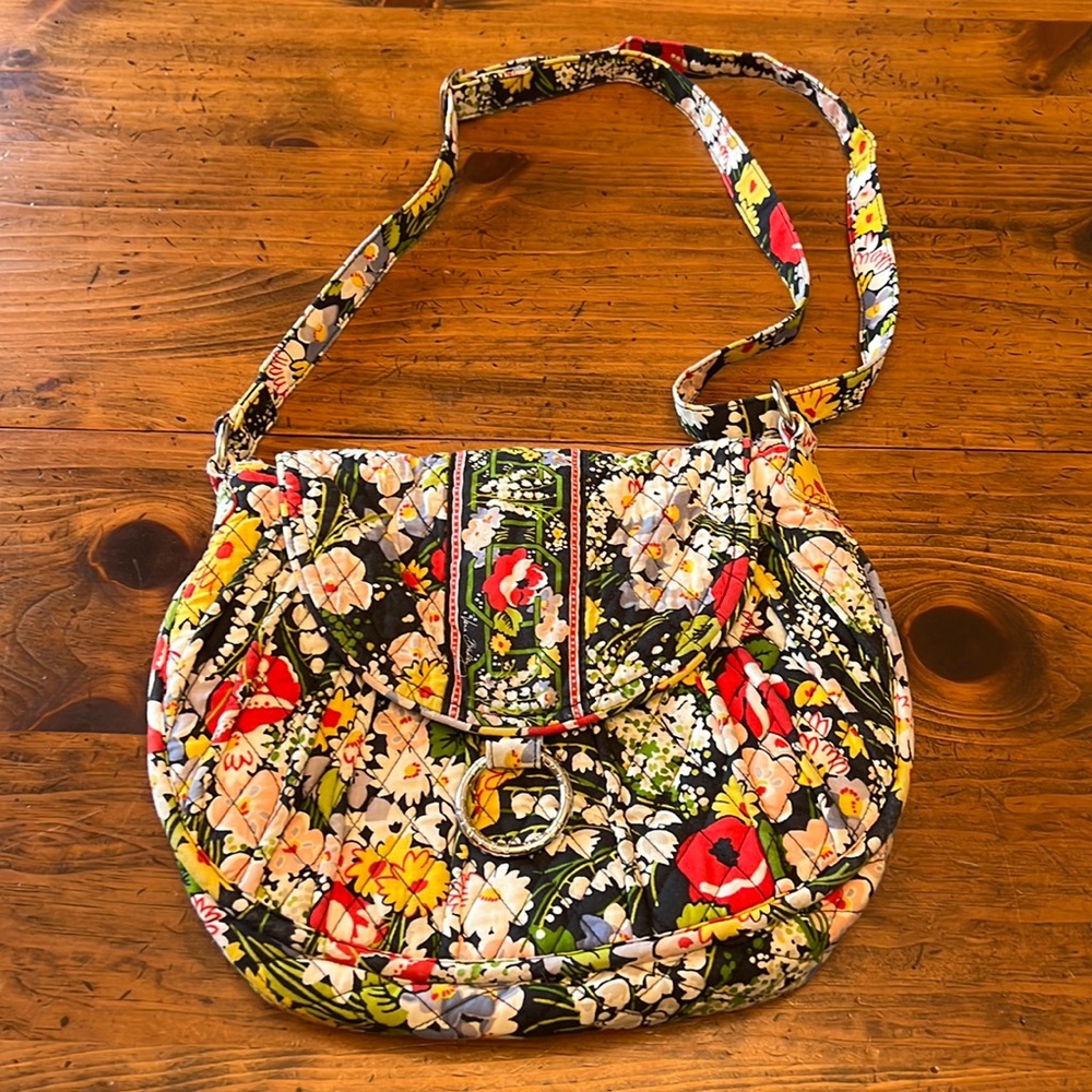 Vera Bradley Retired Poppy Fields Crossbody Quilted Purse